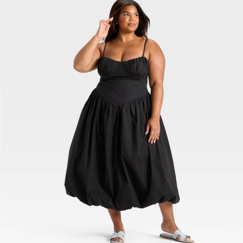 Elegant Black Midi Dress